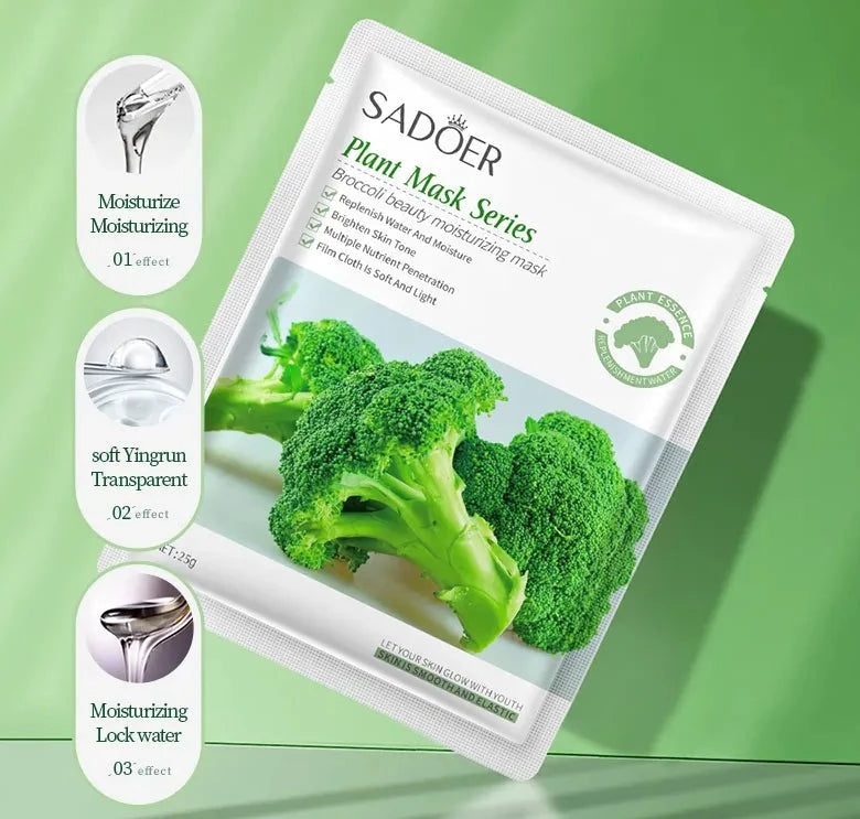SADOER Broccoli Beauty Moisturizing Face Sheet Mask BIOAQUA Pakistan