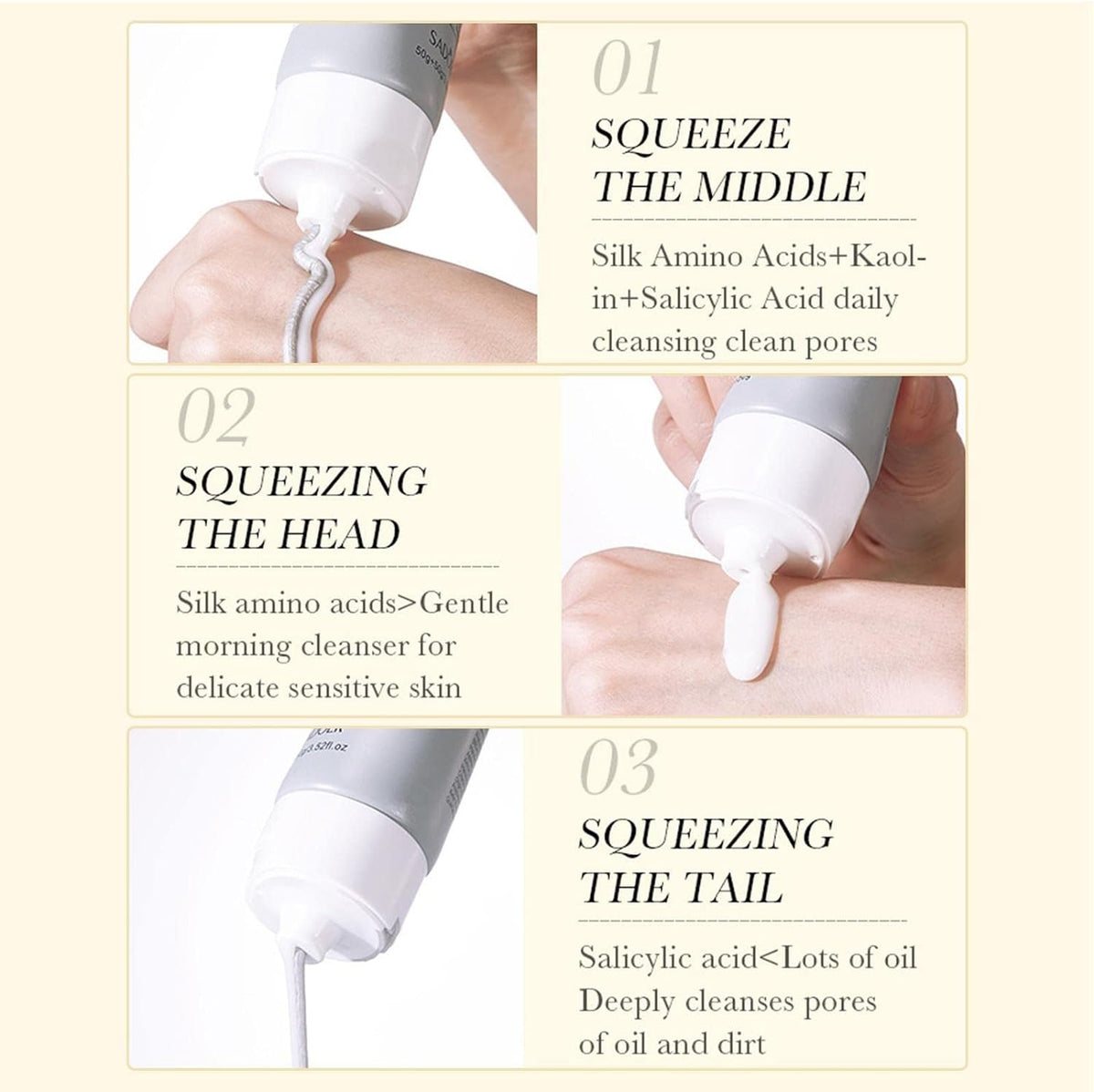 Sadoer Salicylic Acid Acne removal Brightening Facial Cleanser 100g SD