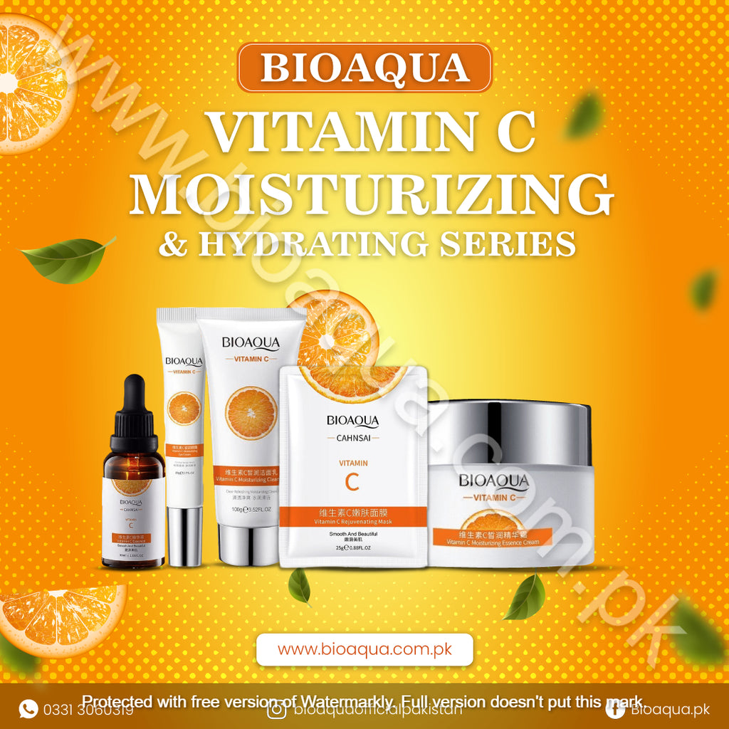 Bioaqua Pack of 5 Vitamin C Moisturizing and Hydrating Skin Care Series