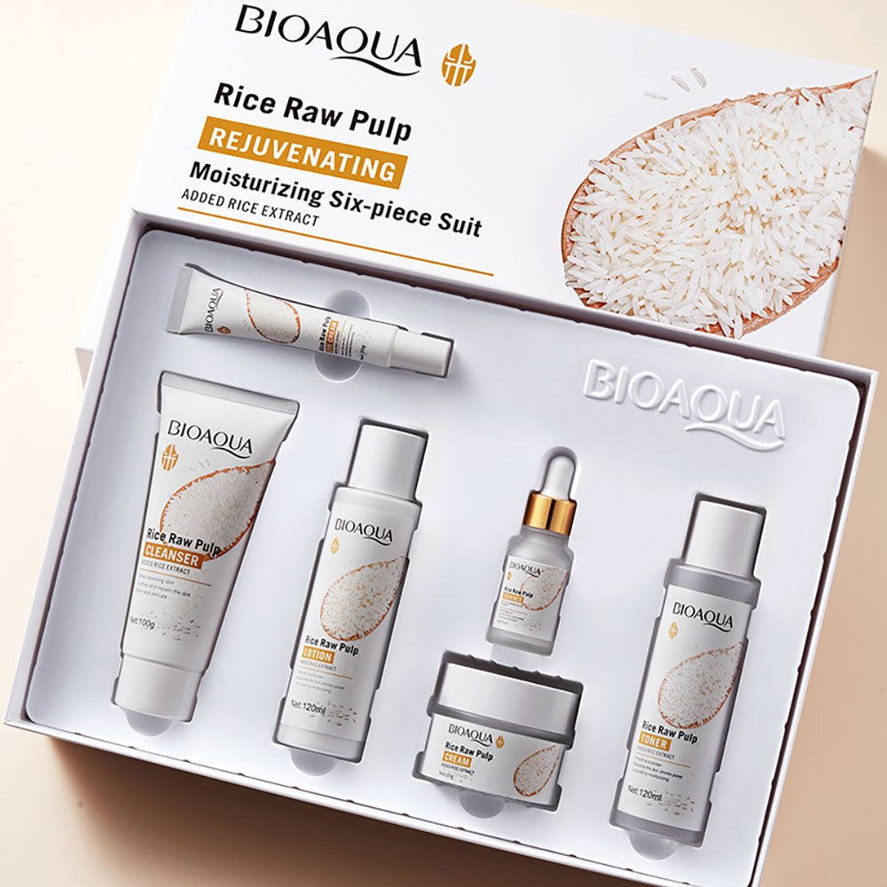 All in One Rice Raw Pulp Skin Care Products Set BIOAQUA Pakistan All in One Rice Raw Pulp Skin Care Products Set BIOAQUA Pakistan