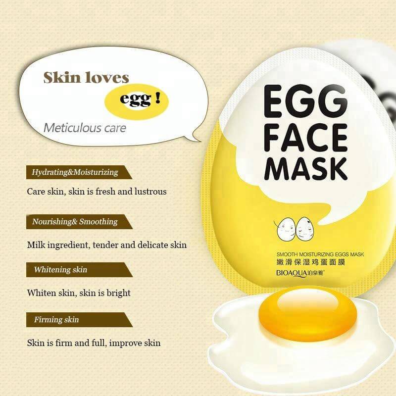 BIOAQUA Moisturizing Face Mask Sheet with Eggs Extract