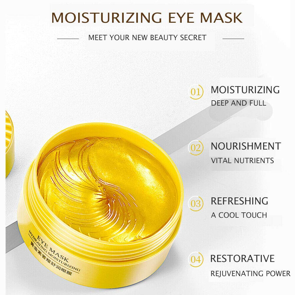 Eliminates dark circles and fine lines - 100% Collagen and other minerials present within the eye mask, speed-up cell & collagen rejuvenation. This increase the elasticity in the eye contour while reducing eye bags and problems such as dark rings & fine lines.