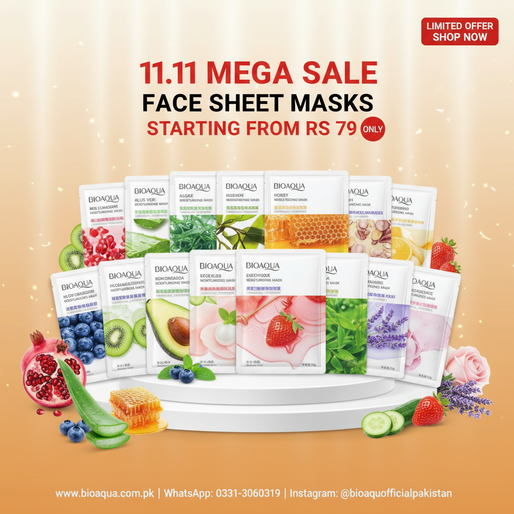 ✨ 11.11 MEGA SALE - Sheet Masks @ Rs 79 ✨