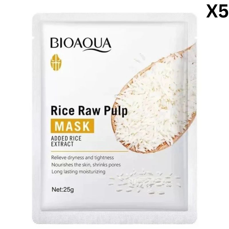 BIOAQUA Rice Raw Pulp Moisturizing Face Mask Sheet