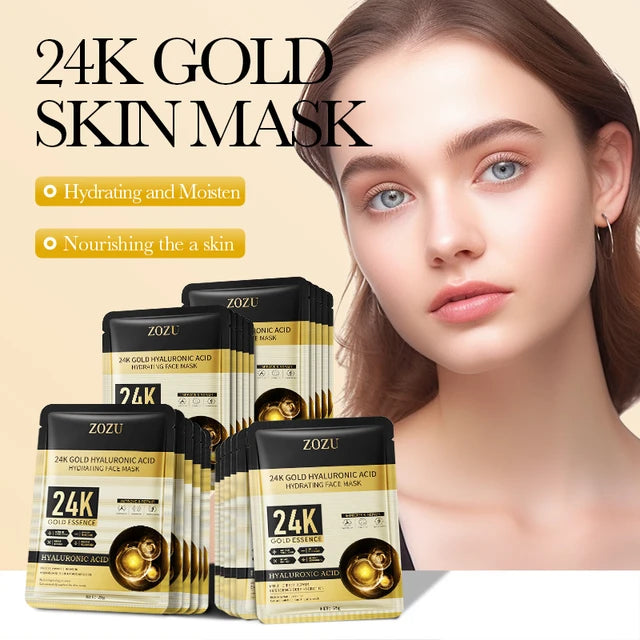 ZOZU 24k gold Hyaluronic Acid Hydrating Facial Mask