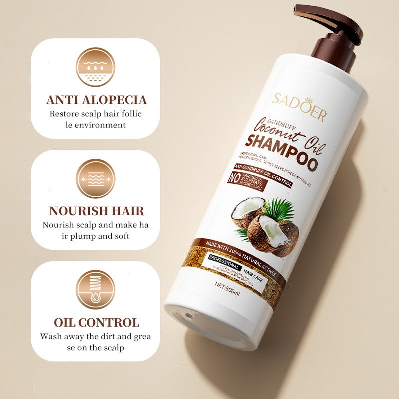 Sadoer Anti Dandruff Coconut Oil Nourishing Smooth Fluffy Shampoo 500ml