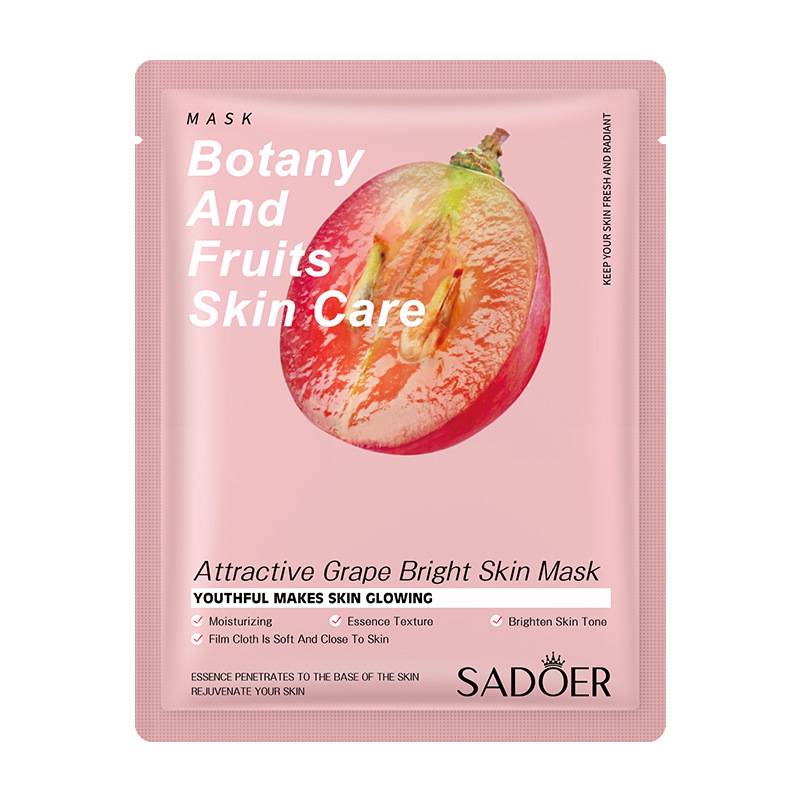 Sadoer Pack of 8 Botany And Fruits Brightening Hydrating Moisturizing Facial Mask