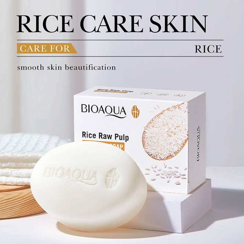 BIOAQUA Rice Raw Pulp Face And Body Oil Control Soap 100g