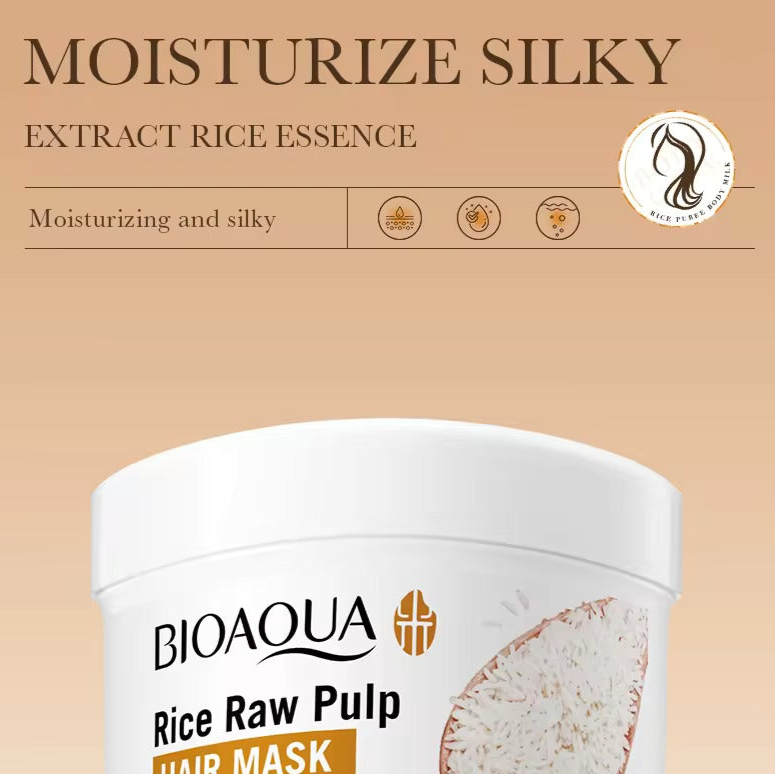 BIOAQUA Rice Raw Pulp Hair Mask For Dry Damaged Hair 500g | BIOAQUA ...