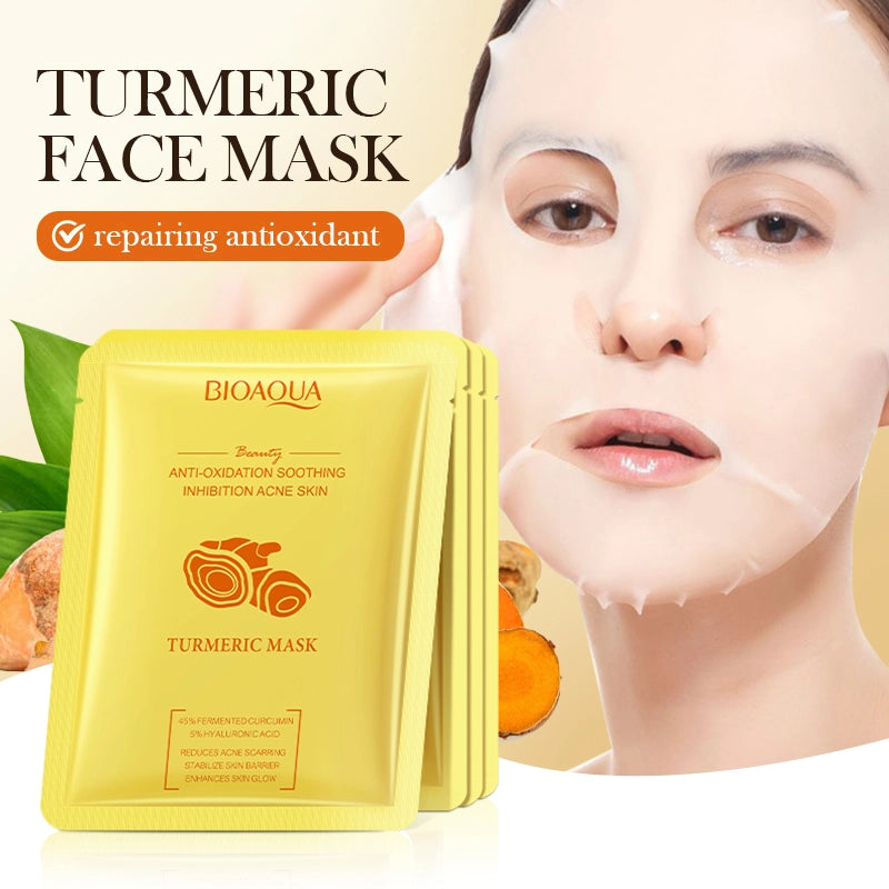 BIOAQUA Turmeric Anti-Oxidation Soothing Face Sheet Mask 25g ...