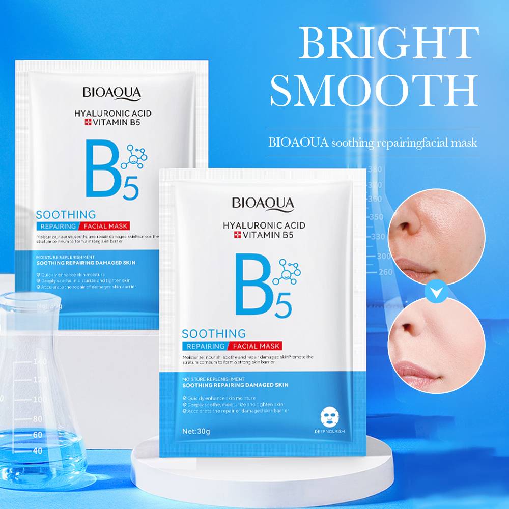 Bioaqua Vitamin B5 Hyaluronic Acid Soothing Repairing Facial Sheet Mask
