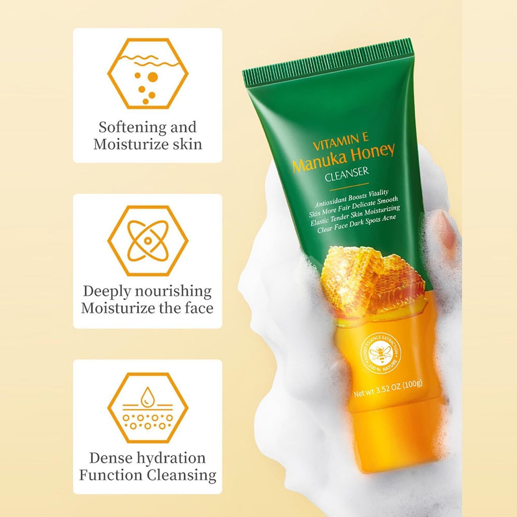 Bioaqua Vitamin E Manuka Honey Facial Cleanser 100g