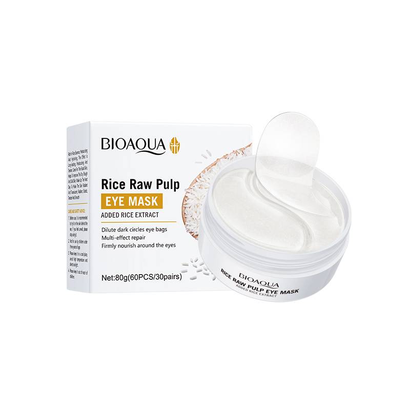 BIOAQUA Rice Raw Pulp Eye Mask 30 Pairs | Nourishing & Dark Circle Care ...