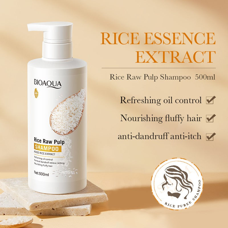 BIOAQUA Rice Shampoo - Anti-Dandruff & Oil Control 500ml | BIOAQUA Pakistan