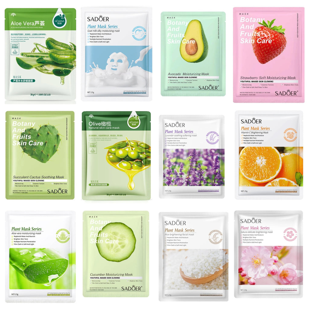 SADOER Moisturizing Soothing Brightening Face Sheet Mask (Random)