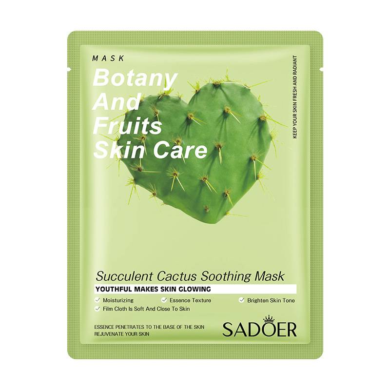 Sadoer Botany And Fruits Succulent Cactus Soothing Face Sheet Mask