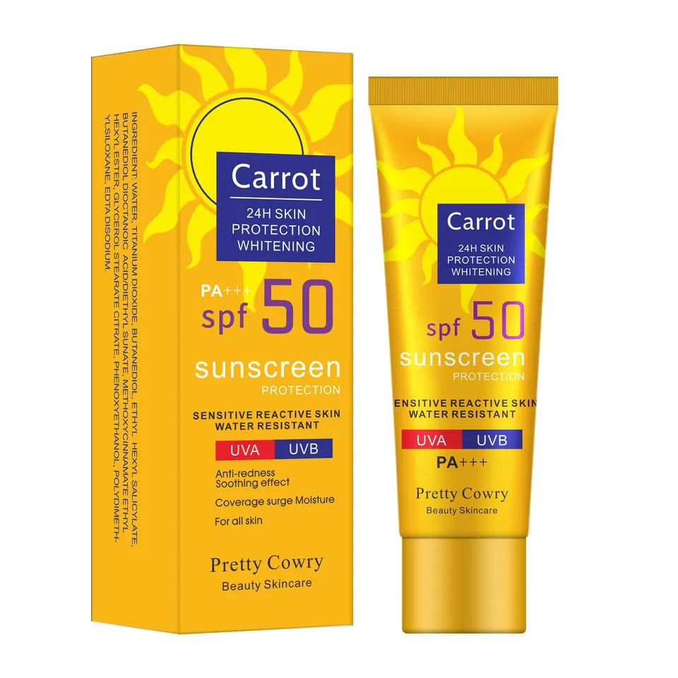 Pretty Cowry Carrot 24h Skin Protection Whitening Spf 50 Sunscreen