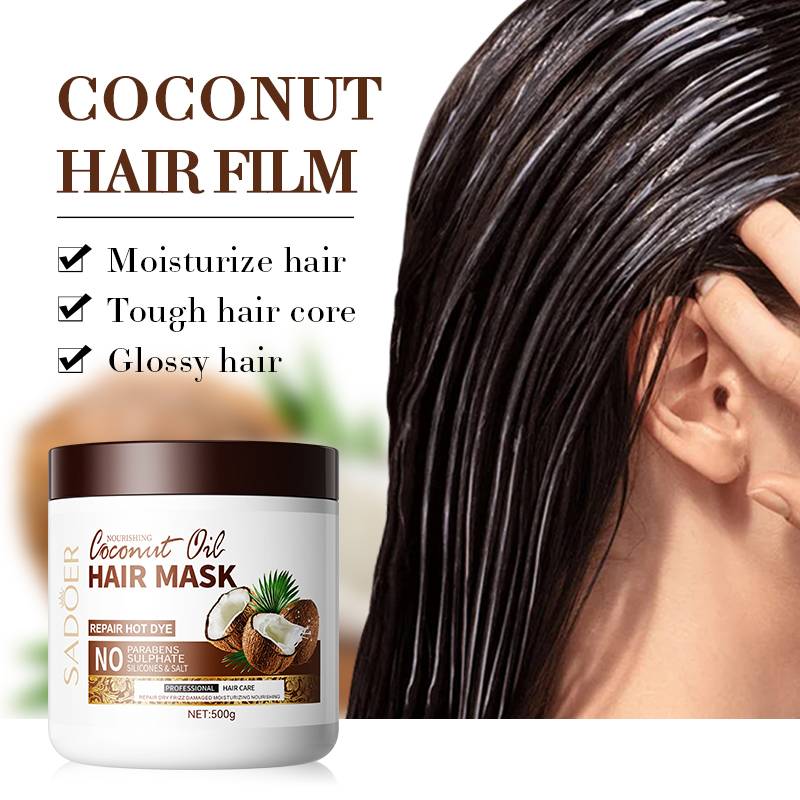 Sadoer Nourishing Coconut Oil Improve Frizz Smooth Hair Repair Hair Mask 500g
