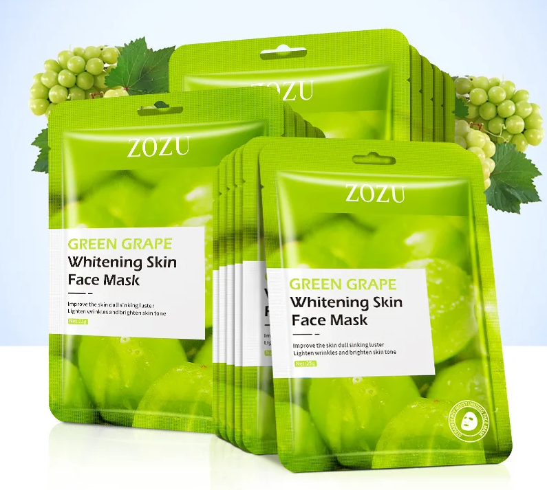 ZOZU Pack of 4 Whitening Moisturizing Fruit Face Sheet Mask