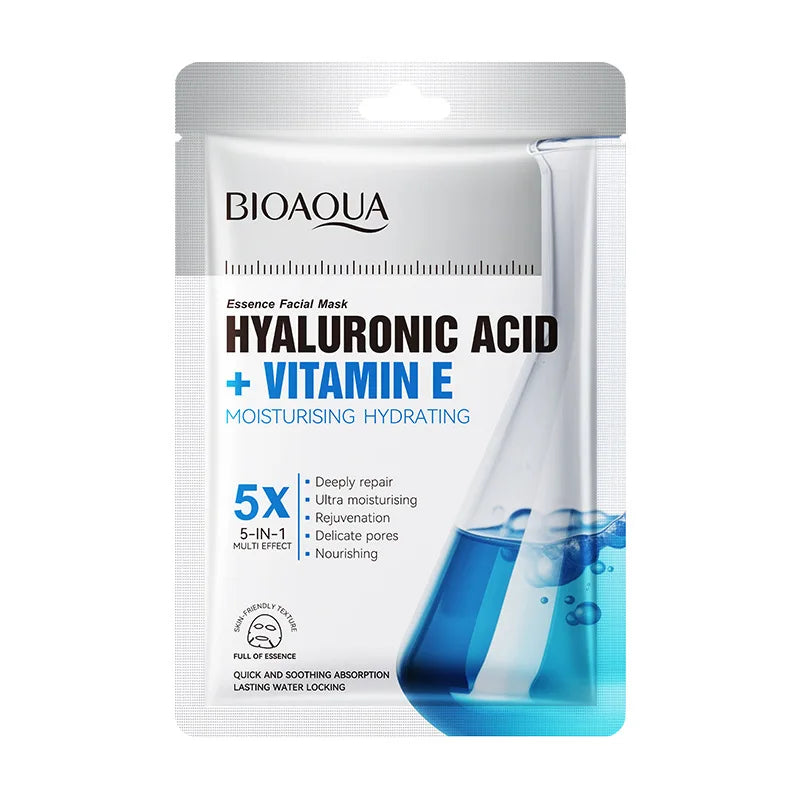 Bioaqua hyaluronic acid facial mask packaging on a white background