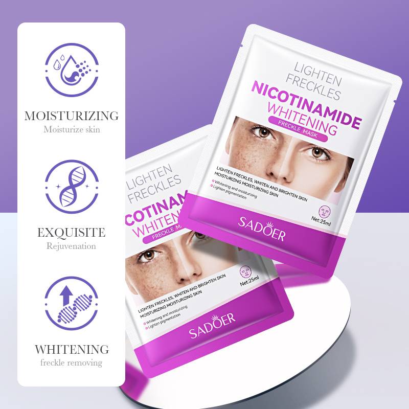 Sadoer Nicotinamide Whitening Freckle Moisturizing Facial Sheet Mask