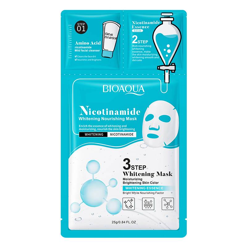 Bioaqua Nicotinamide Whitening Nourishing Mask packaging on a white background