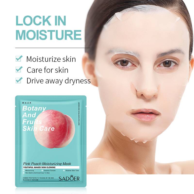 Sadoer Botany And Fruits Pink Peach Moisturizing Face Sheet Mask ...