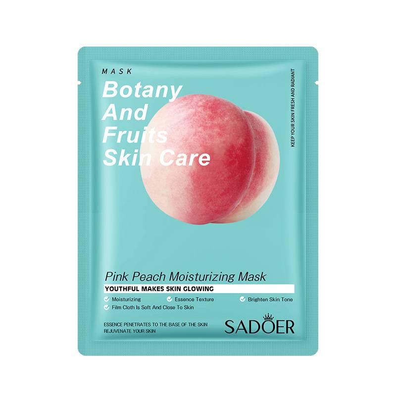 Sadoer Botany And Fruits Pink Peach Moisturizing Face Sheet Mask