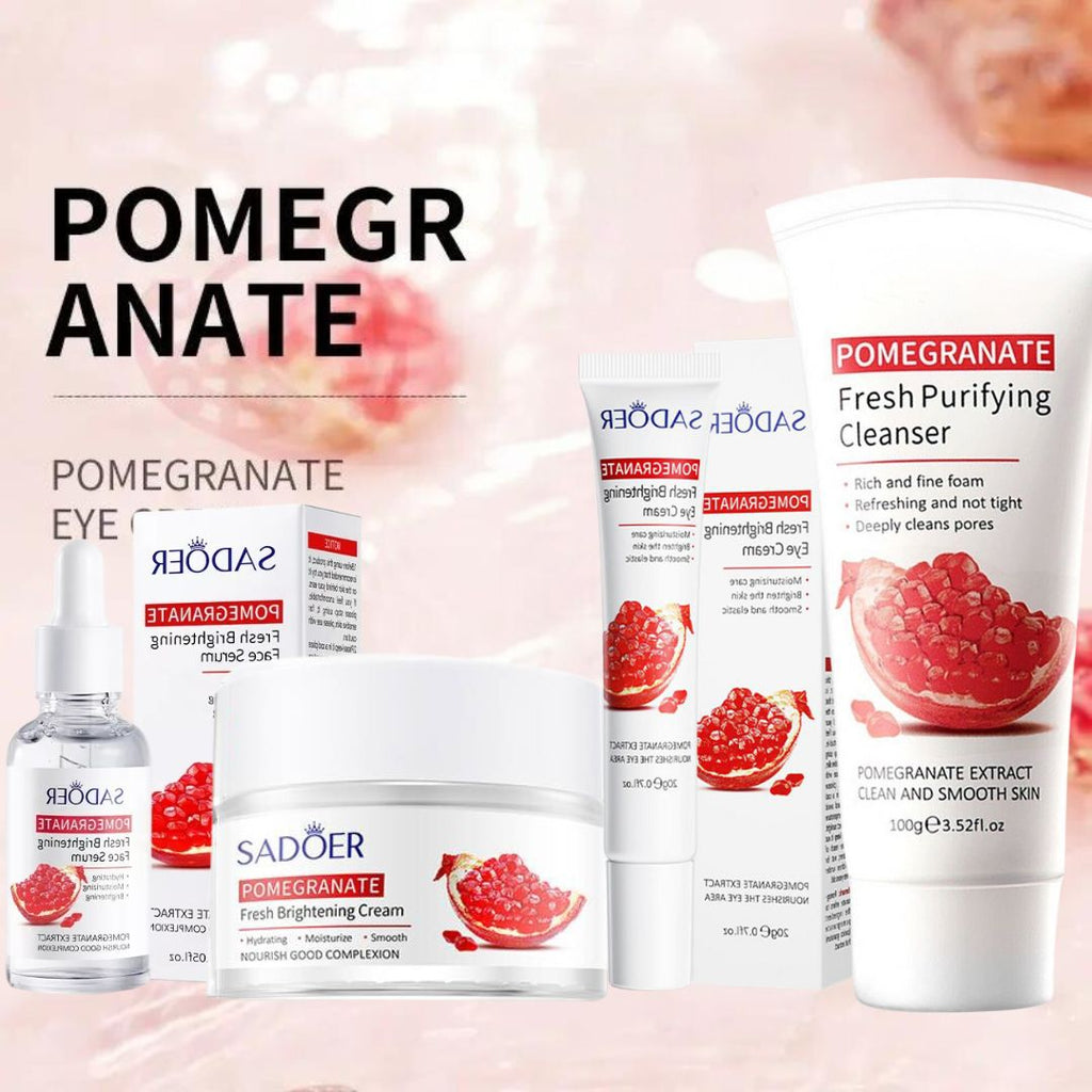 SADOER Pack of 4 Pomegranate Fresh Brightening Skin Series