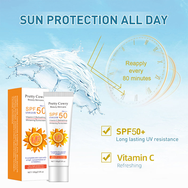 Pretty Cowry Vitamin c Whitening SPF 50 Sunscreen 100g