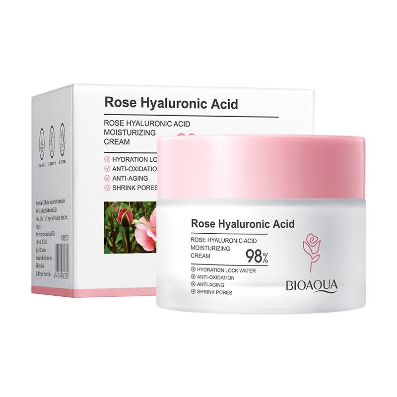 BIOAQUA Rose Hyaluronic Acid Face Cream 50g Moisturizing Nourishing BIOAQUA Rose Hyaluronic Acid Face Cream 50g Moisturizing Nourishing