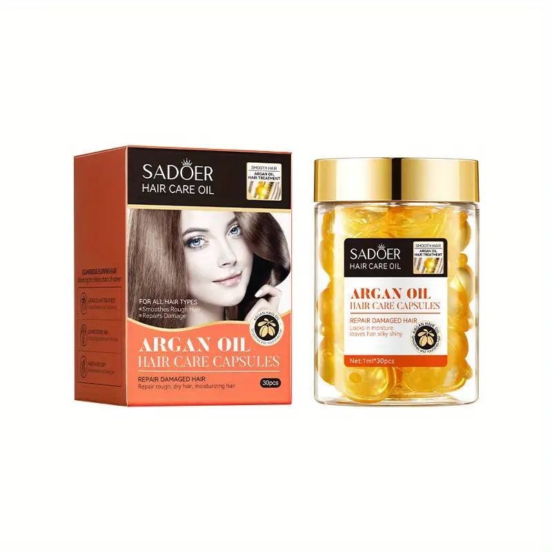 SADOER Argan Oil Hair Care Capsules For Repairing Damaged Dry Hair ...