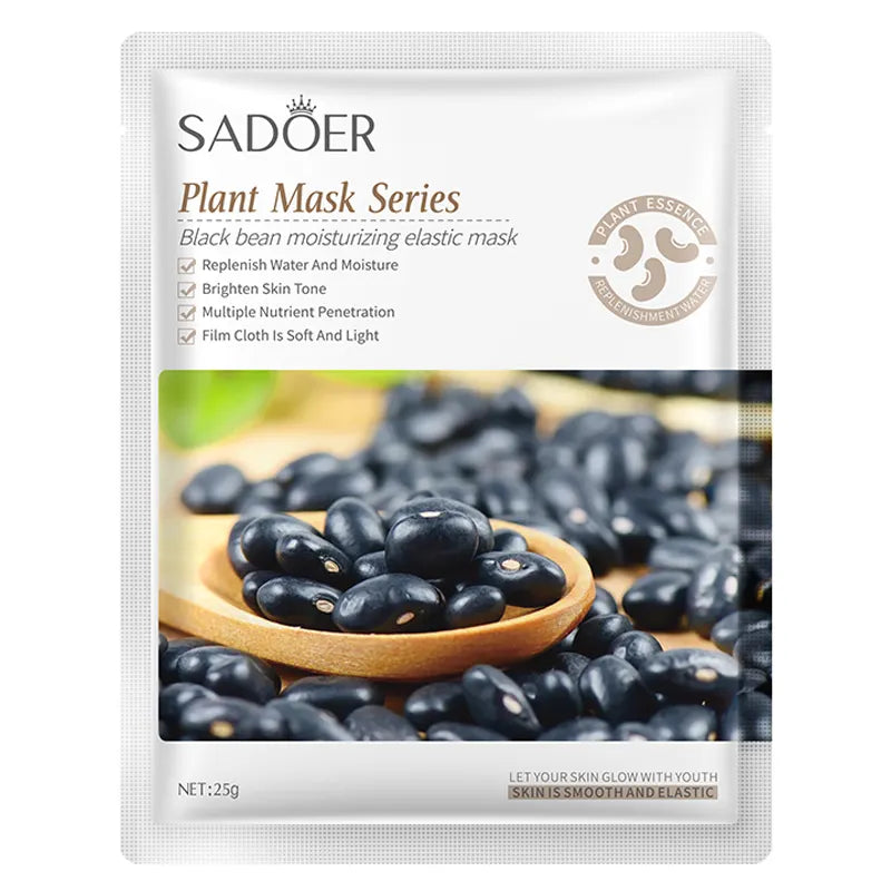 SADOER Black Bean Moisturizing Elastic Face Sheet Mask