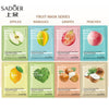 SADOER Pack of 8 Botany And Fruits Brightening Hydrating Moisturizing Facial Mask