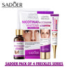 SADOER Pack of 4 Niacinamide Whitening Anti-Freckle Routine
