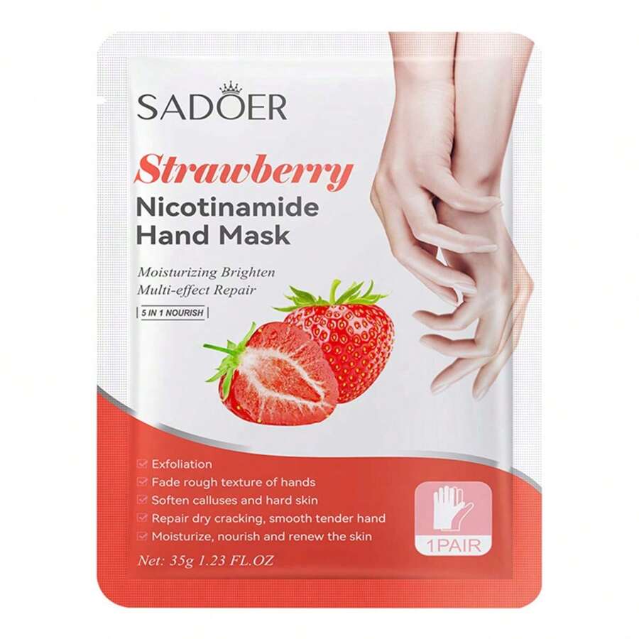 Sadoer Strawberry Nicotinamide Moisturizing Hand mask | BIOAQUA Pakistan
