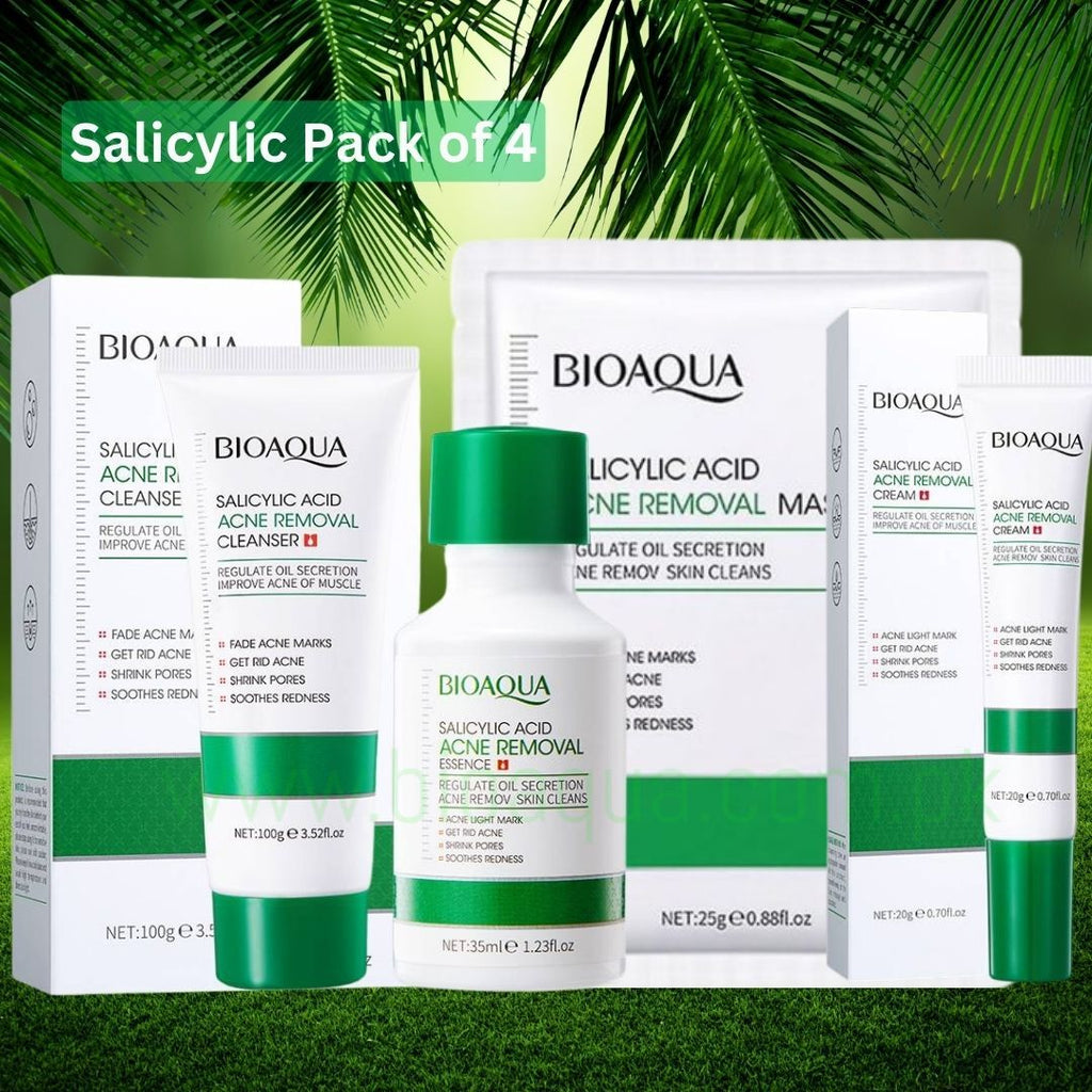 Bioaqua Pack of 4 Salicylic Acid Acne Removal Series