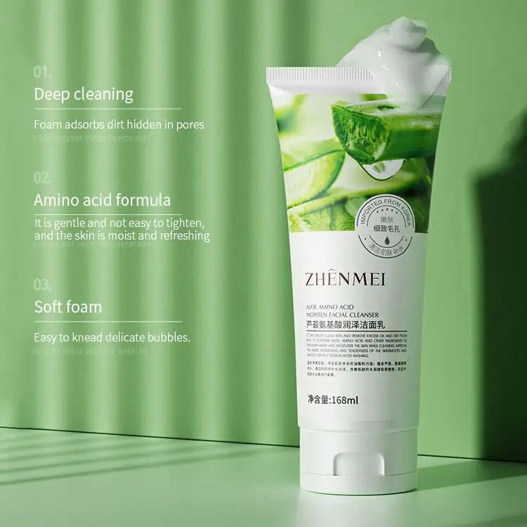 ZHENMEI Aloe Amino Acid Moisturizing Facial Cleanser 168ml