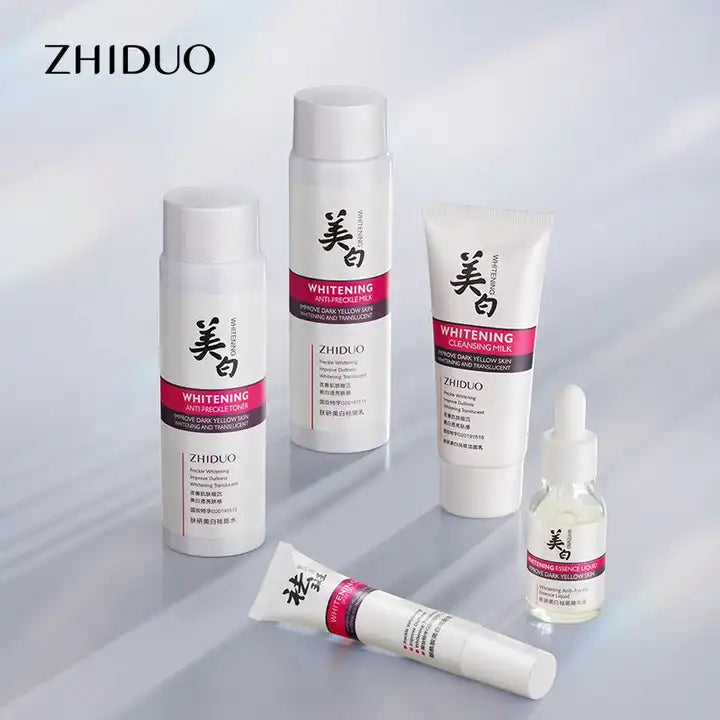 ZHIDUO Whitening Freckle Remover Brightening 9 Pcs Skin Care Set