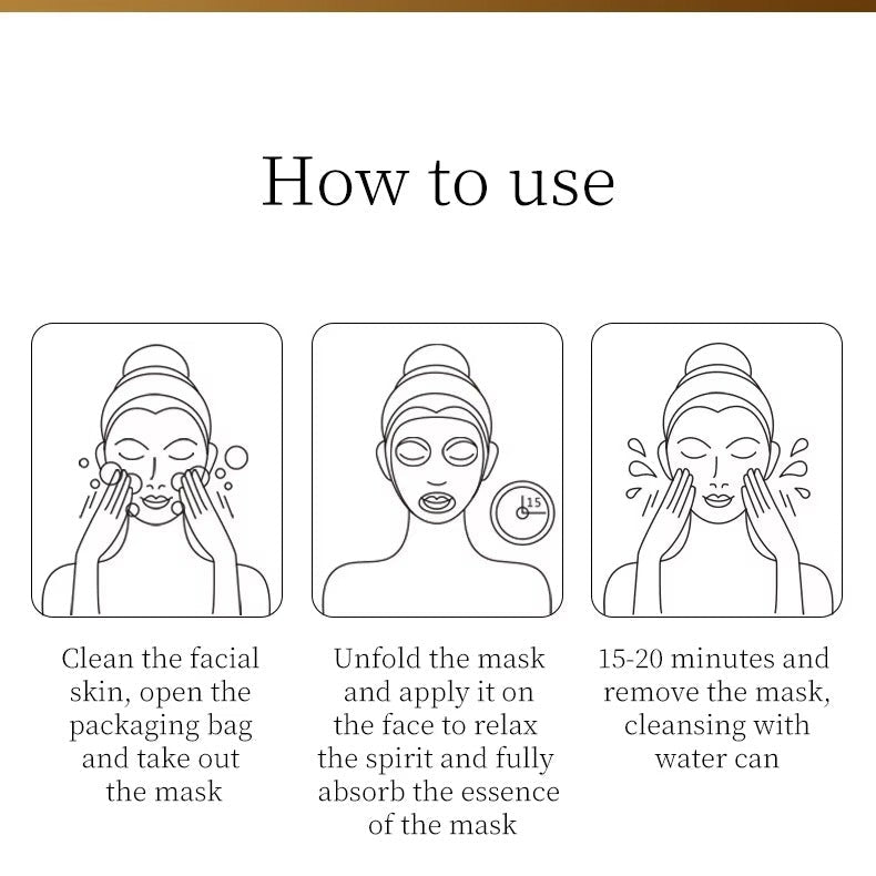 Product display of skincare essence with usage instructions and brand name.