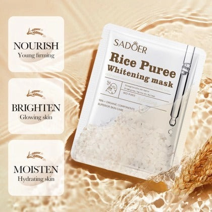 SADOER Rice Deep Moisturizing Hydrating Facial Mask 25g | BIOAQUA Pakistan