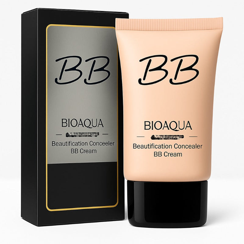 Bioaqua BB cream with packaging on a white background