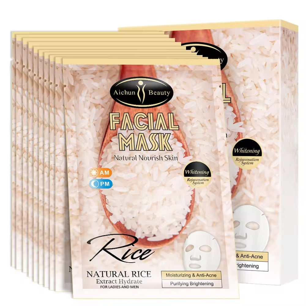 AICHUN BEAUTY Rice Hydrating Face Sheet Mask | Moisturizing ...