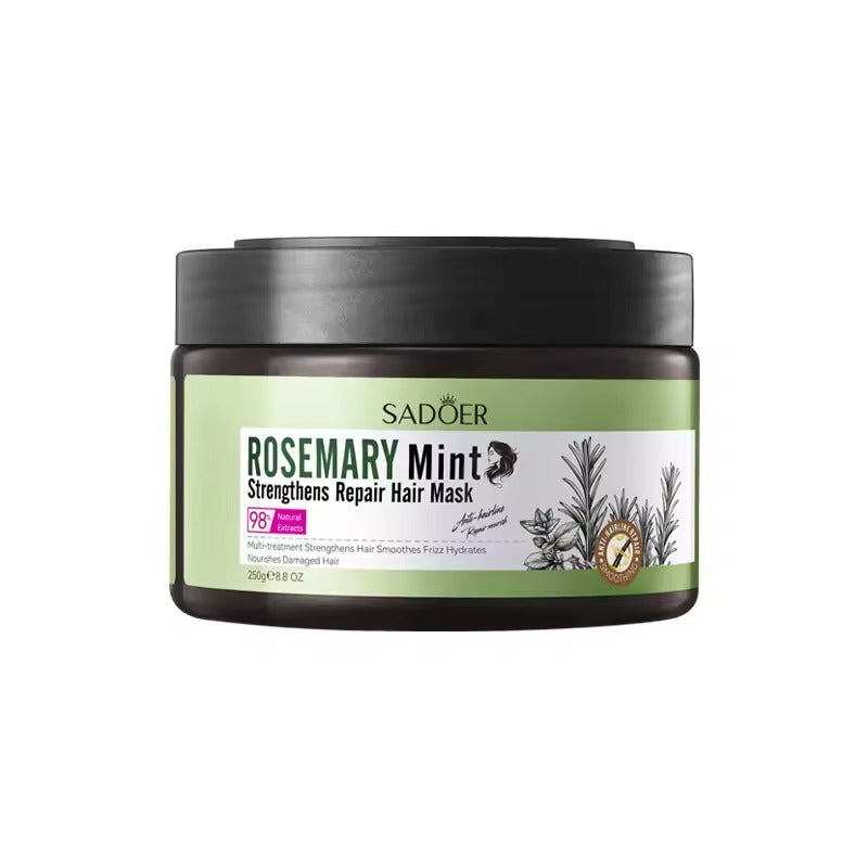 Sadoer Rosemary Mint Strengthening Repair Hair Mask jar on a white background