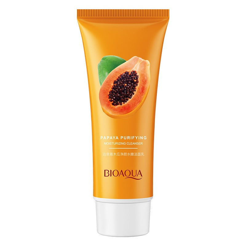 Tube of Bioaqua Papaya Purifying Cleanser on a white background
