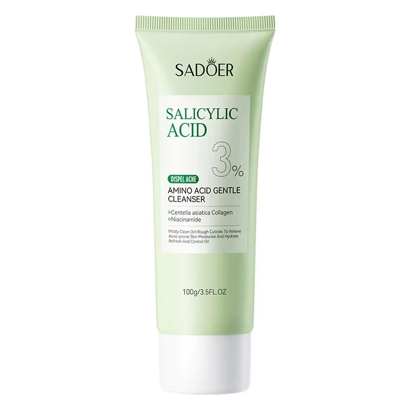 Tube of Sadoer Salicylic Acid 3% cleanser on a white background