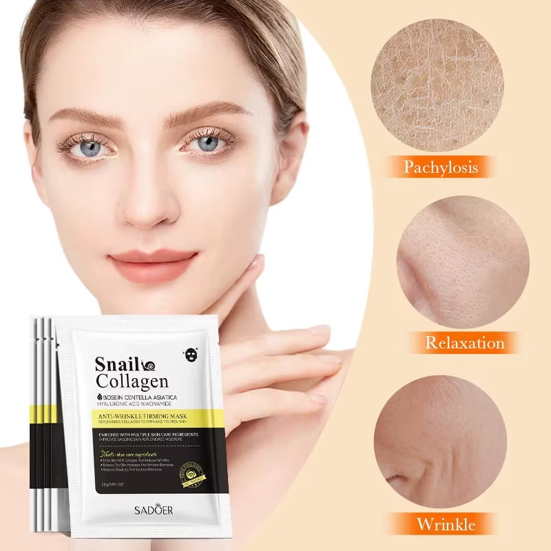 Sadoer Snail Collagen Anti Wrinkle Firming  Facial Sheet Mask