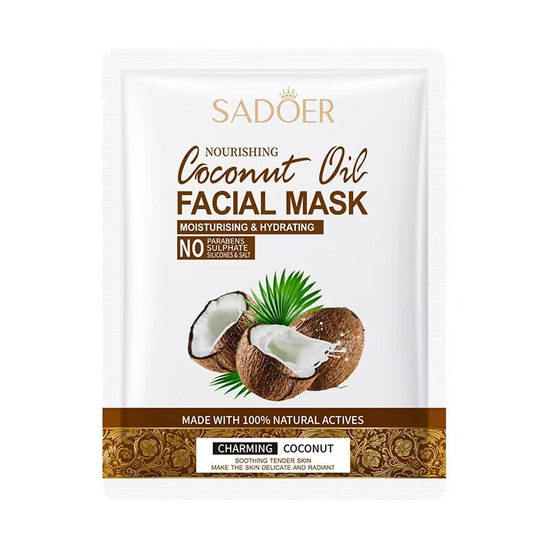 Sadoer Coconut Oil Facial Mask packaging on a white background