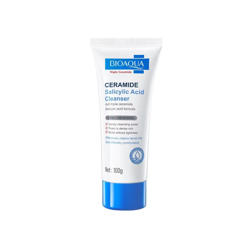 Bioaqua Ceramide Salicylic Acid Cleanser tube on a white background