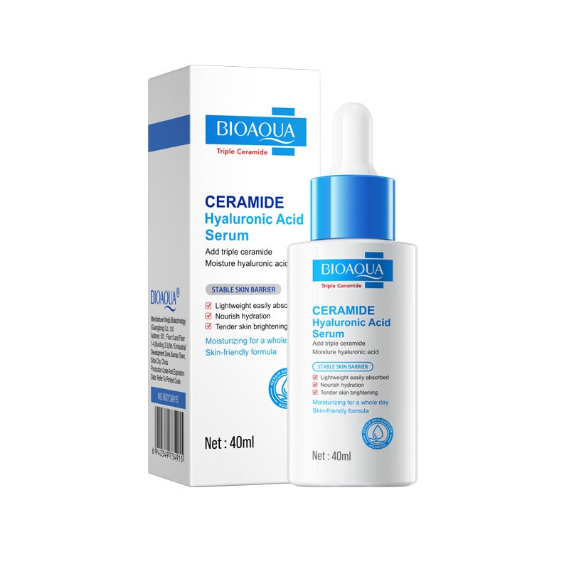Bioaqua Ceramide Hyaluronic Acid Serum bottle and packaging on a white background